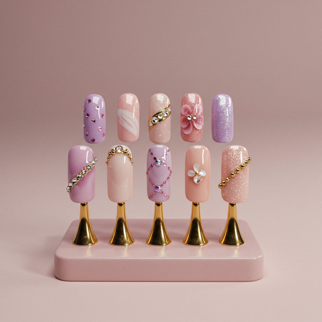 Gel and acrylic nails